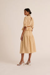 Jupe Gaby broderie anglaise beige