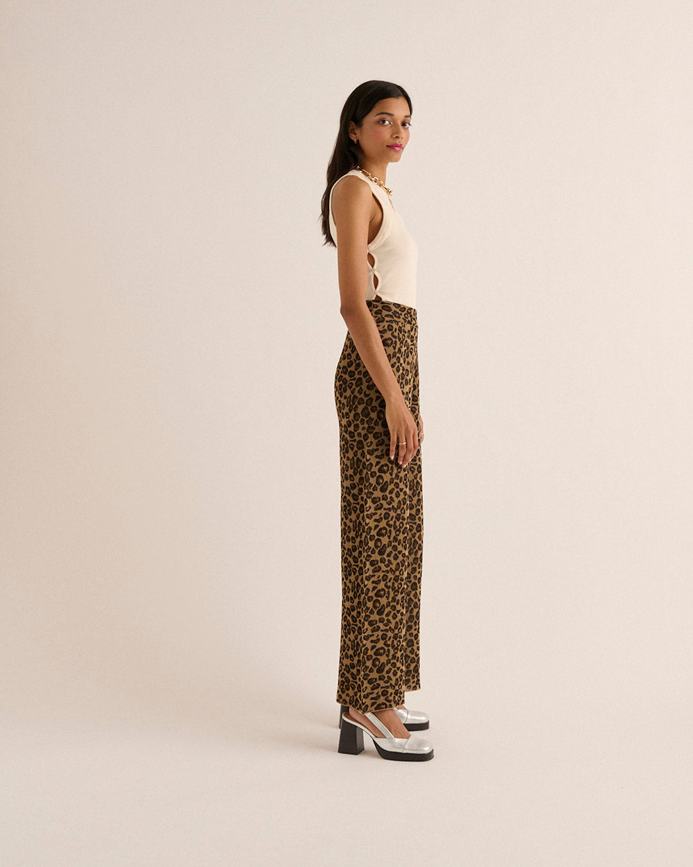Pantalon Piana léopard irisé