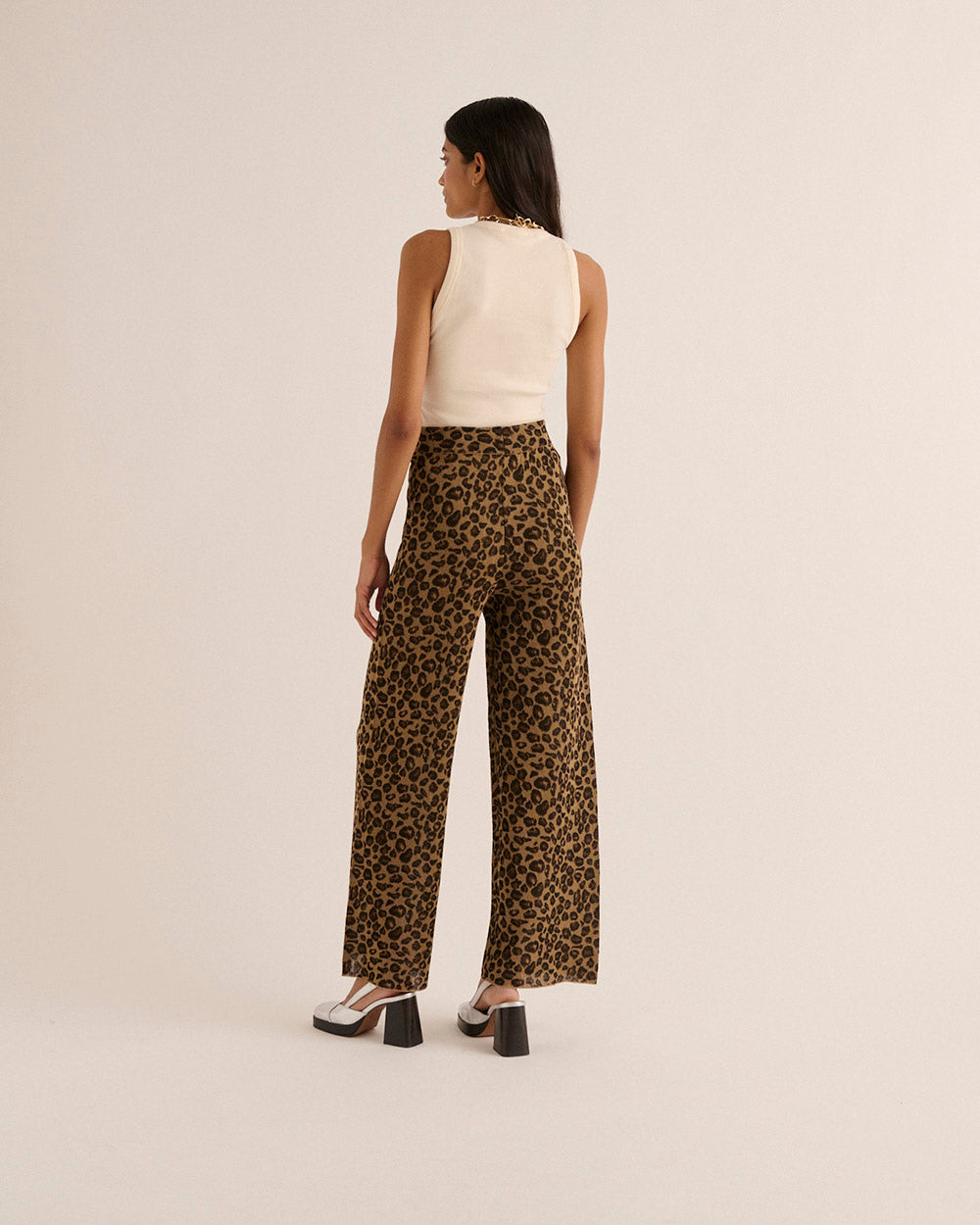 Pantalon Piana léopard irisé