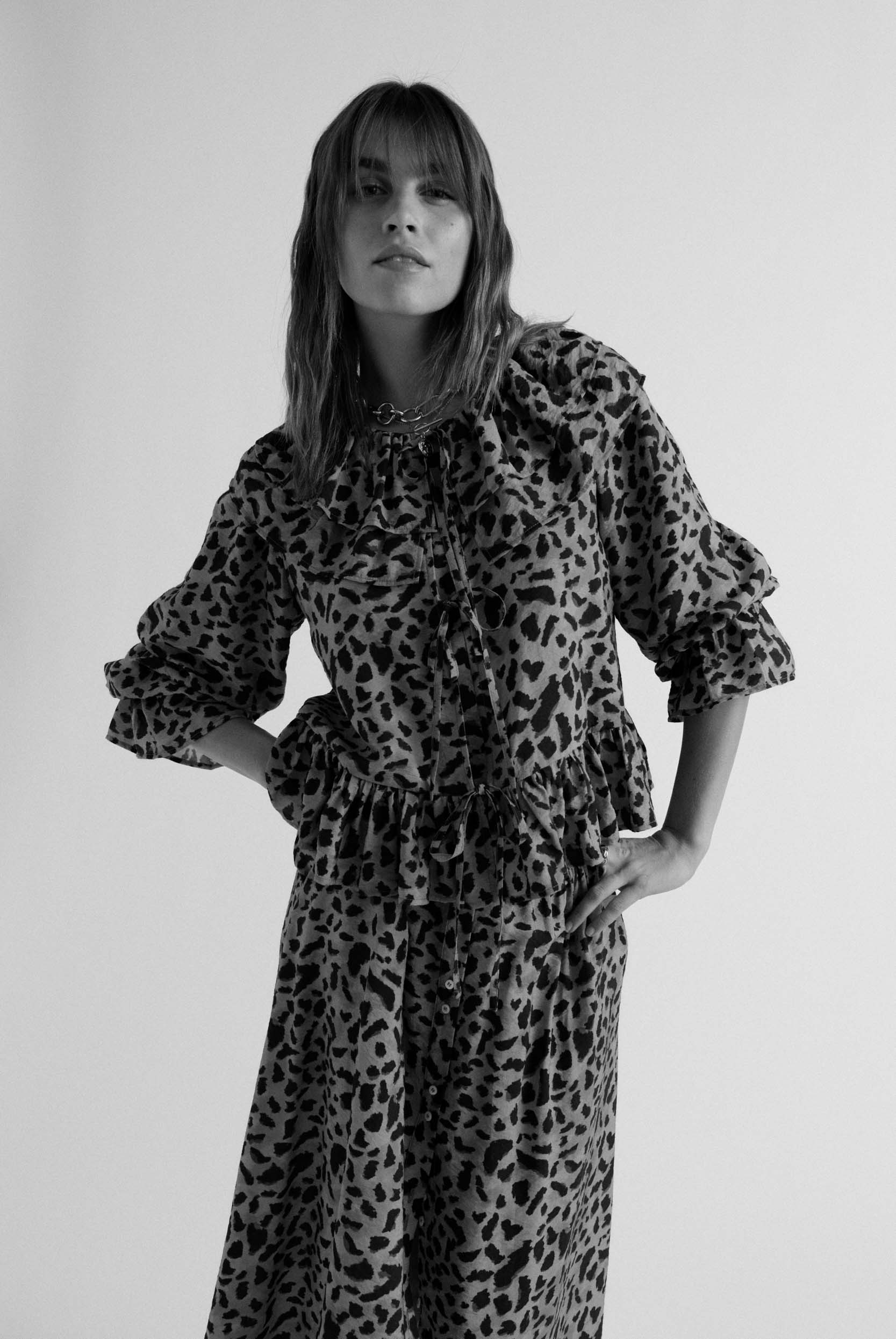 Jupe Sally imprimé guépard cappuccino