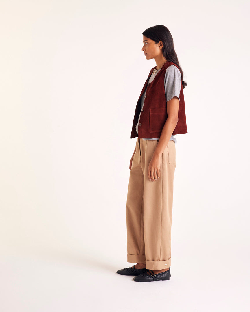 Gilet Masha croute brique