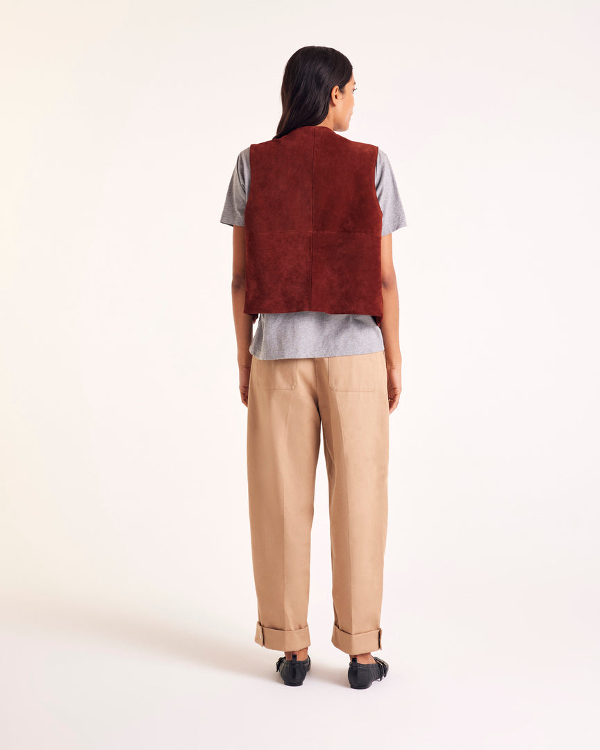 Gilet Masha croute brique