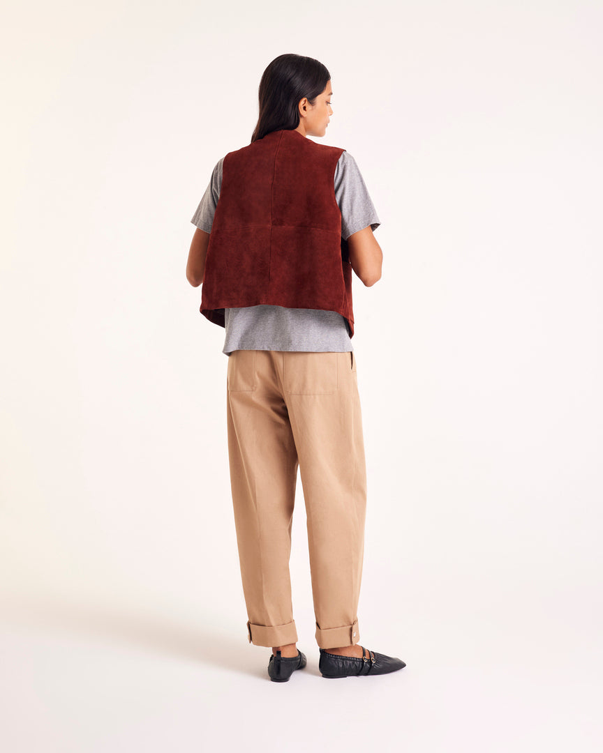 Gilet Masha croute brique