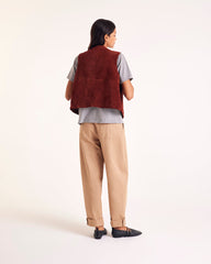 Gilet Masha croute brique