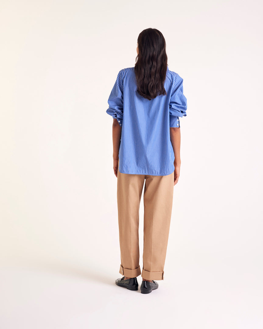 Chemise Léonor rayures bleu