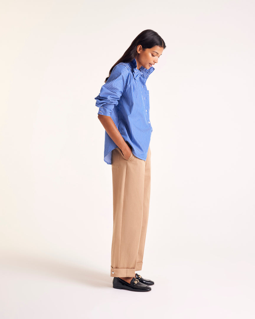 Chemise Léonor rayures bleu