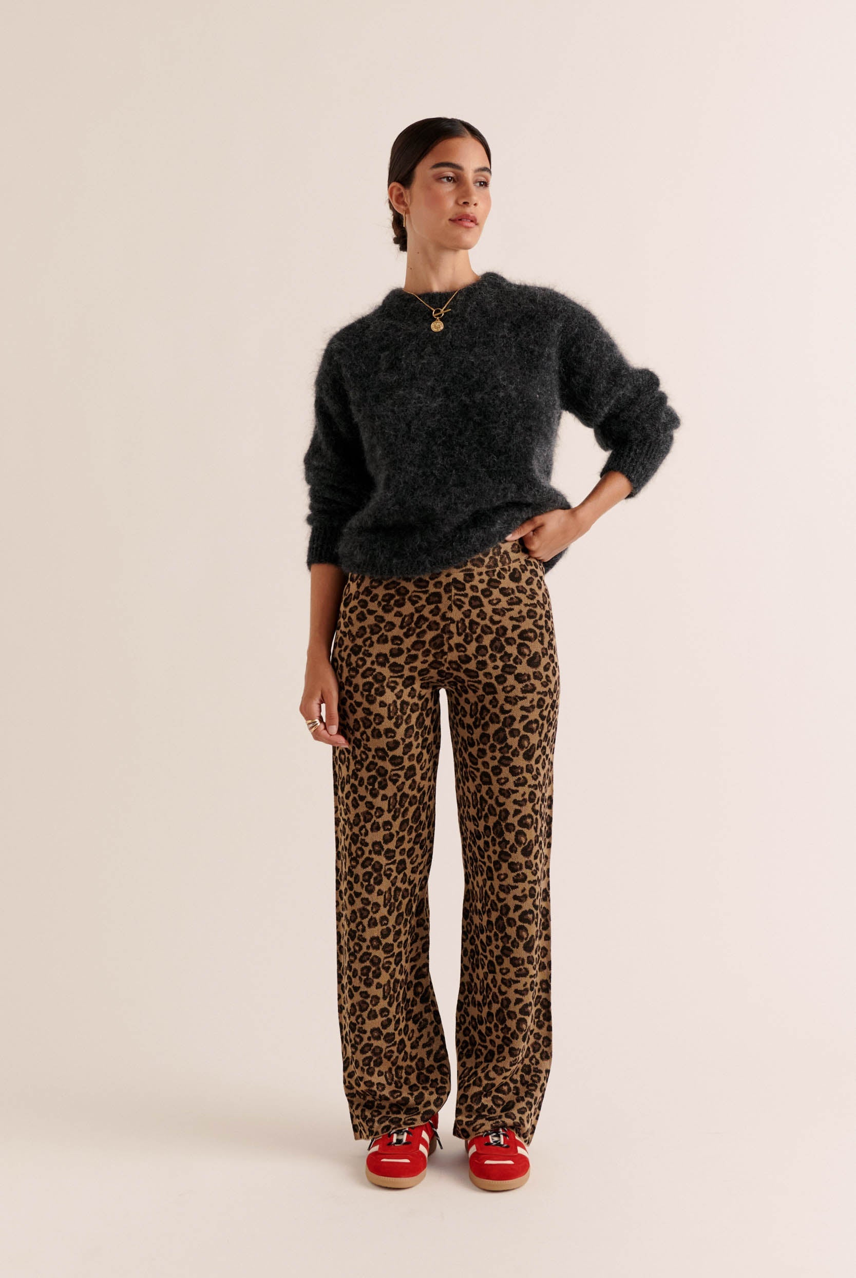 Pantalon Piana léopard irisé