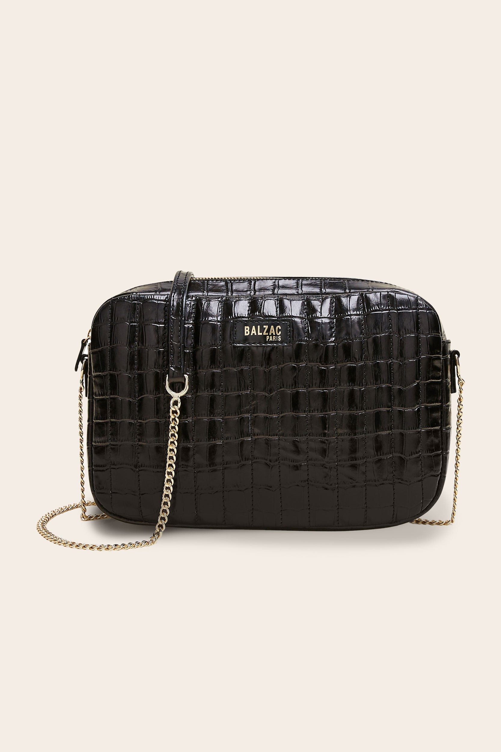 Sac Grand César noir embossé