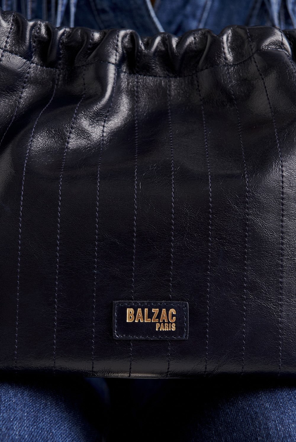 Sac Amaïa froissé bleu nuit