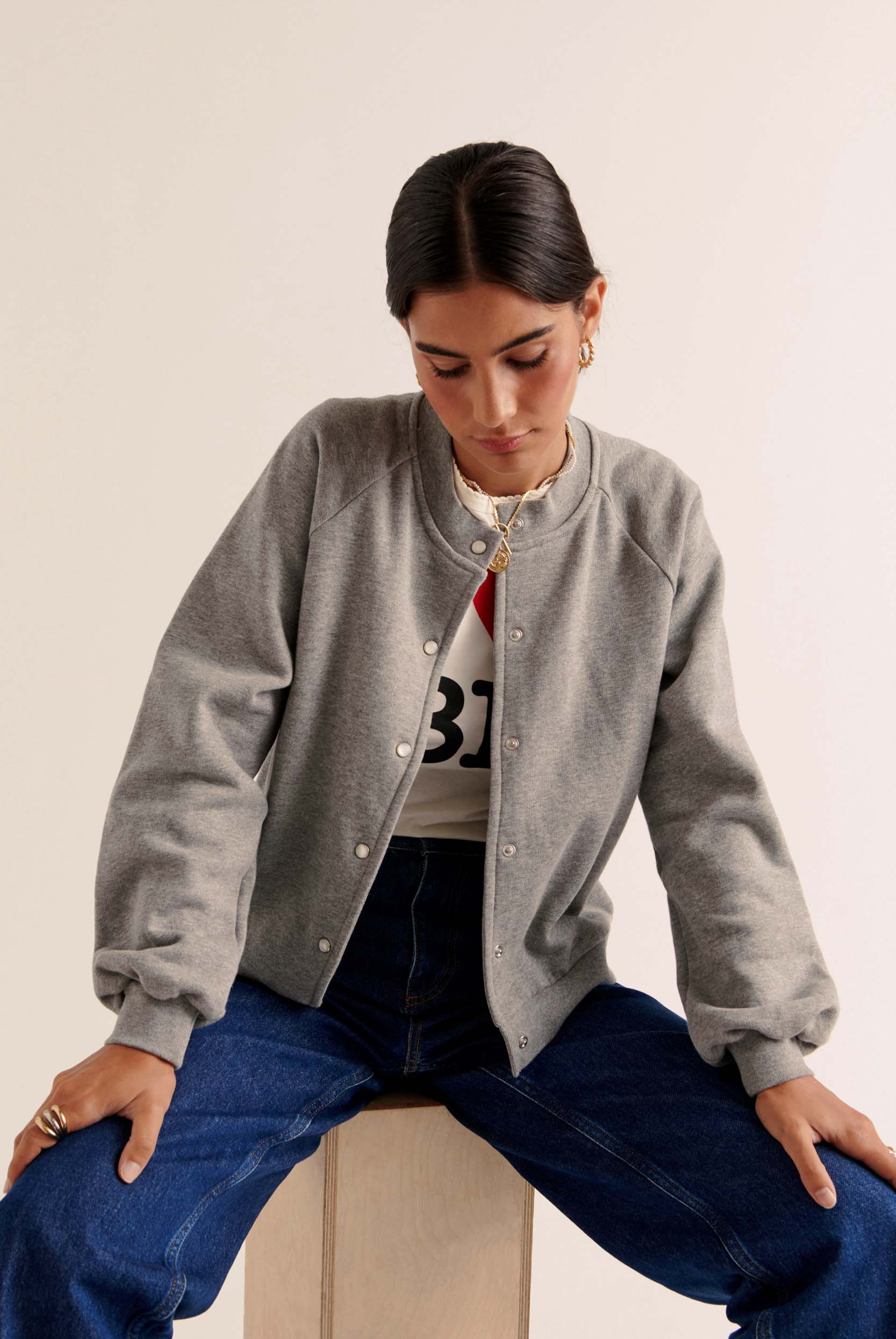 Cardigan Douillet gris chiné