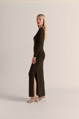 Robe Louka kaki irisé