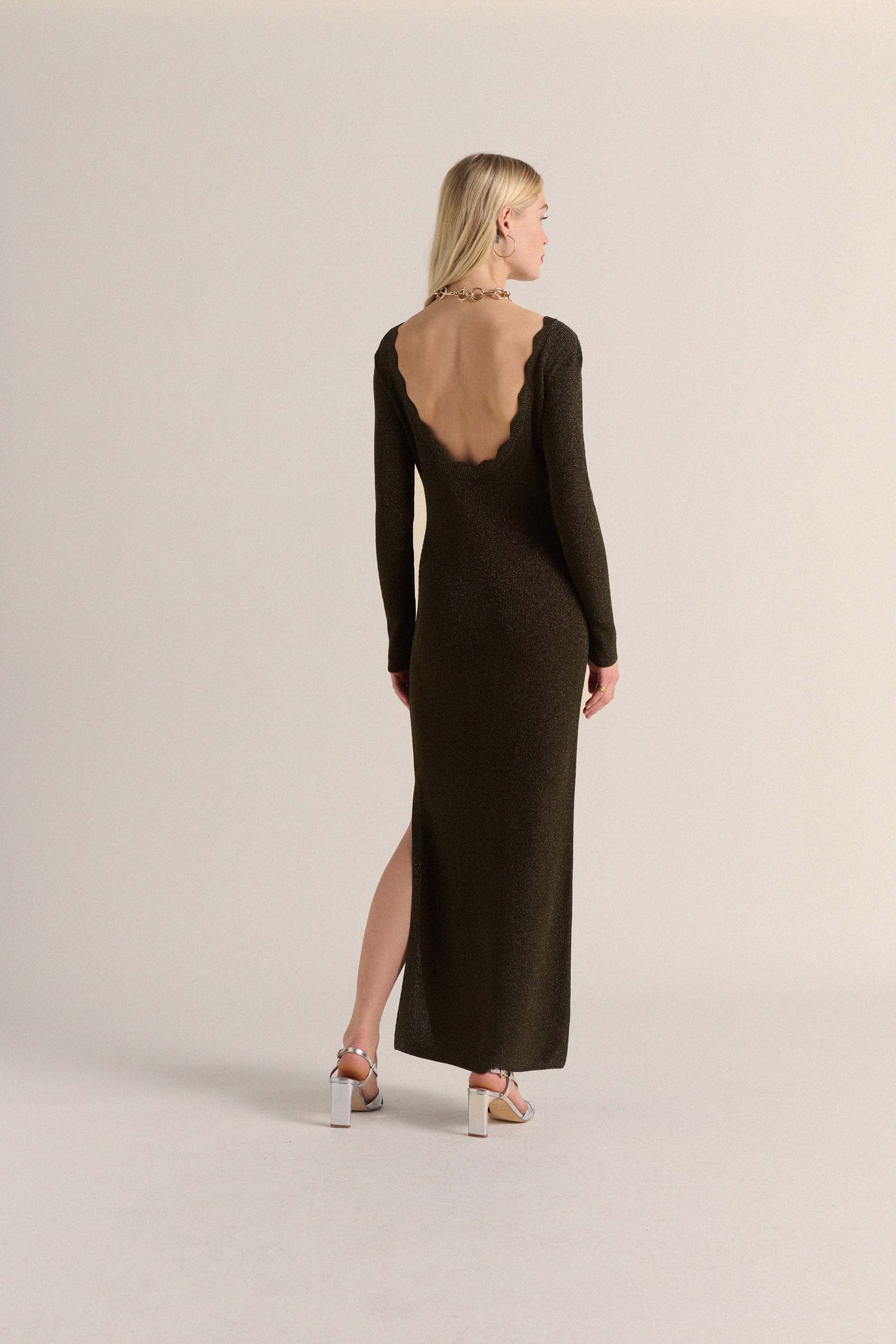 Robe Louka kaki irisé