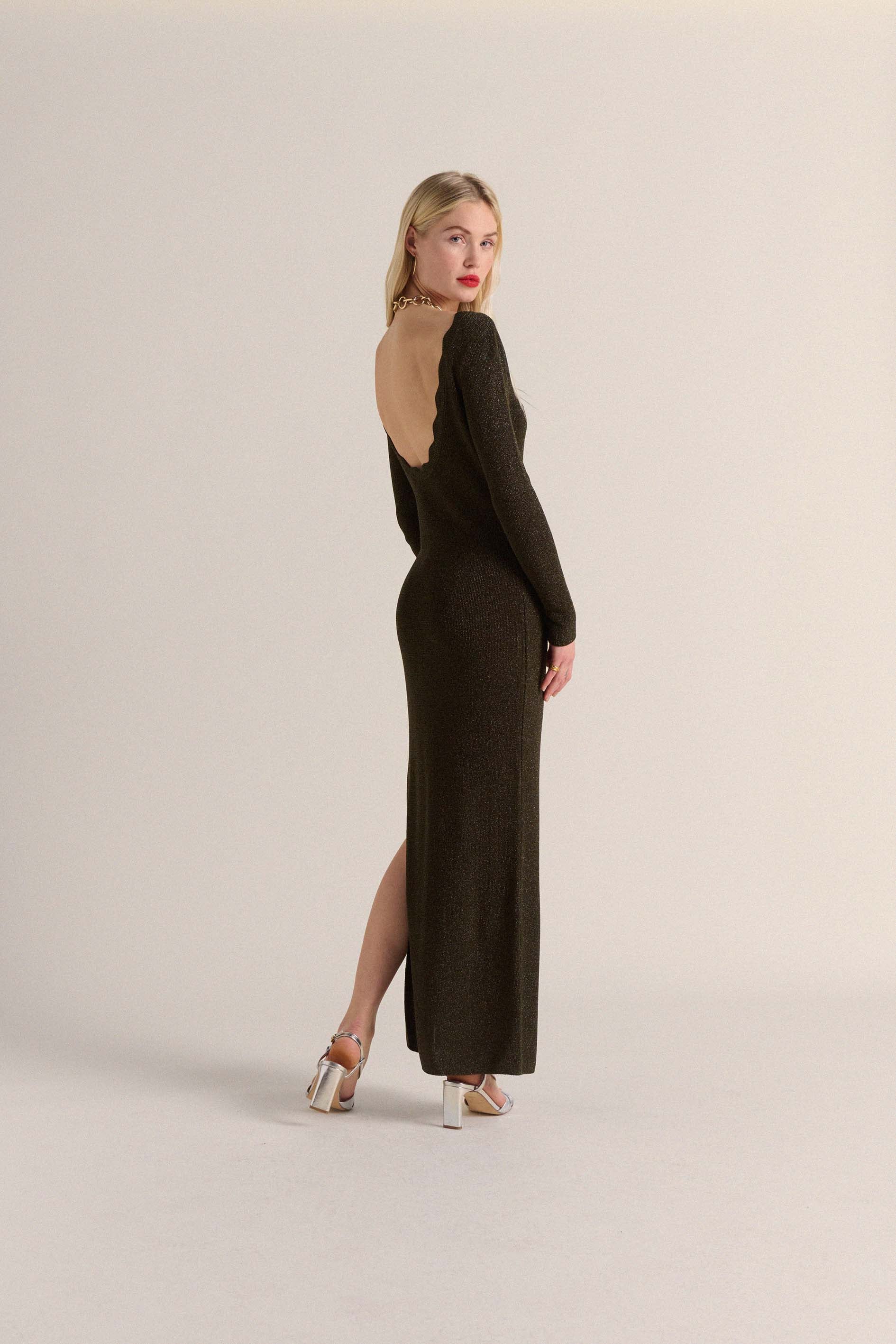 Robe Louka kaki irisé