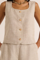 Gilet Marius sable