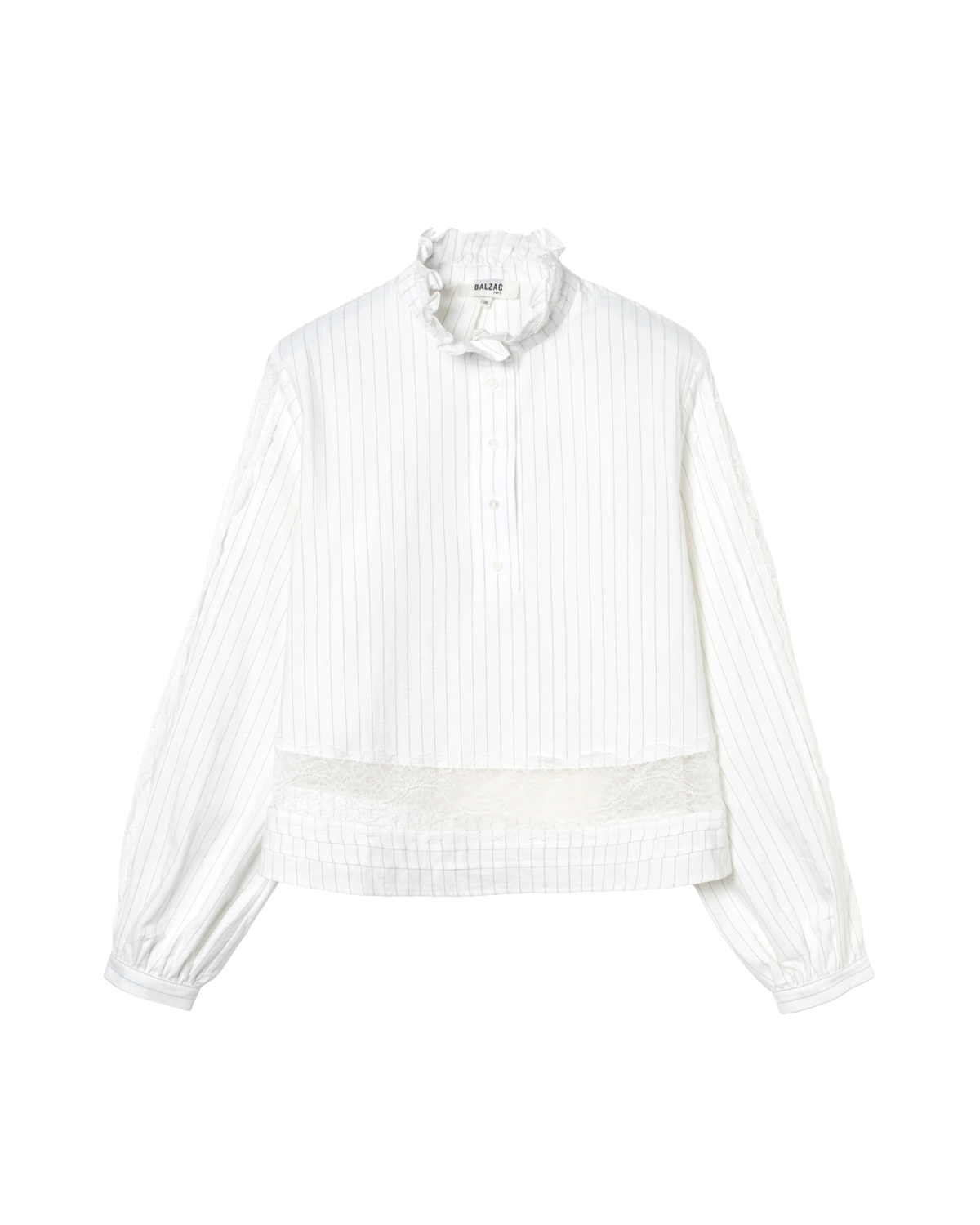 Blouse Eloise rayures vert et écru