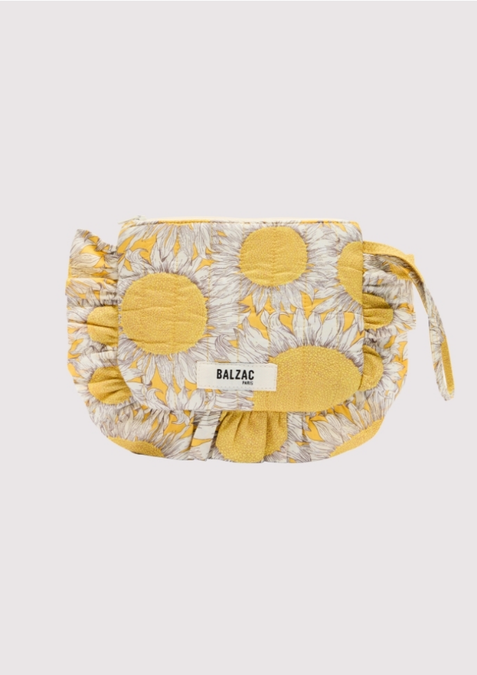 Pochette Carline imprimé Liberty tournesols jaune