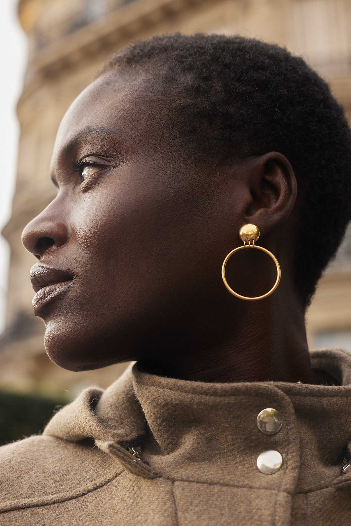 Boucles d'oreille Tila doré