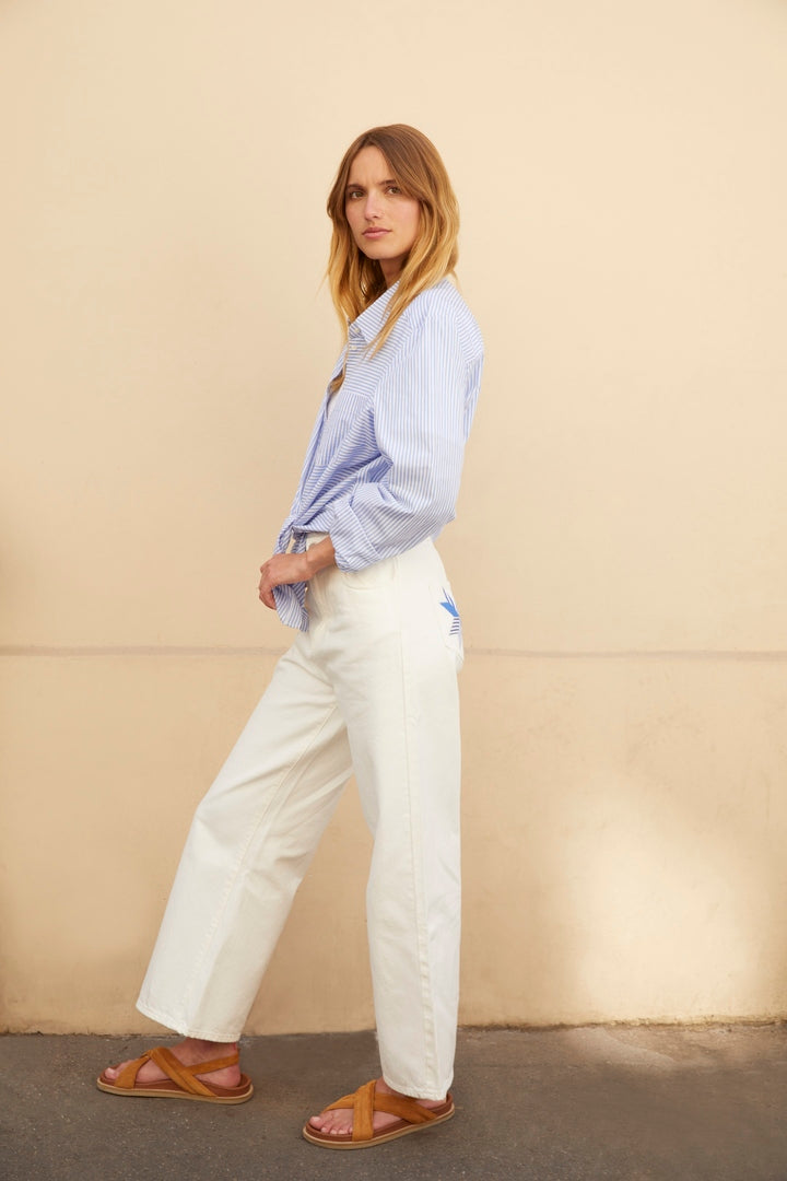 Chemise Ulysse rayures bleu et blanc