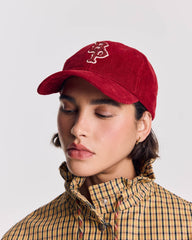 Casquette Berger velours bordeaux
