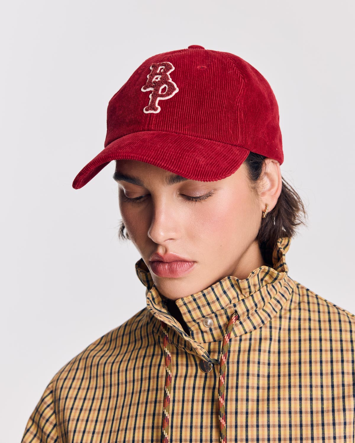 Casquette Berger velours bordeaux