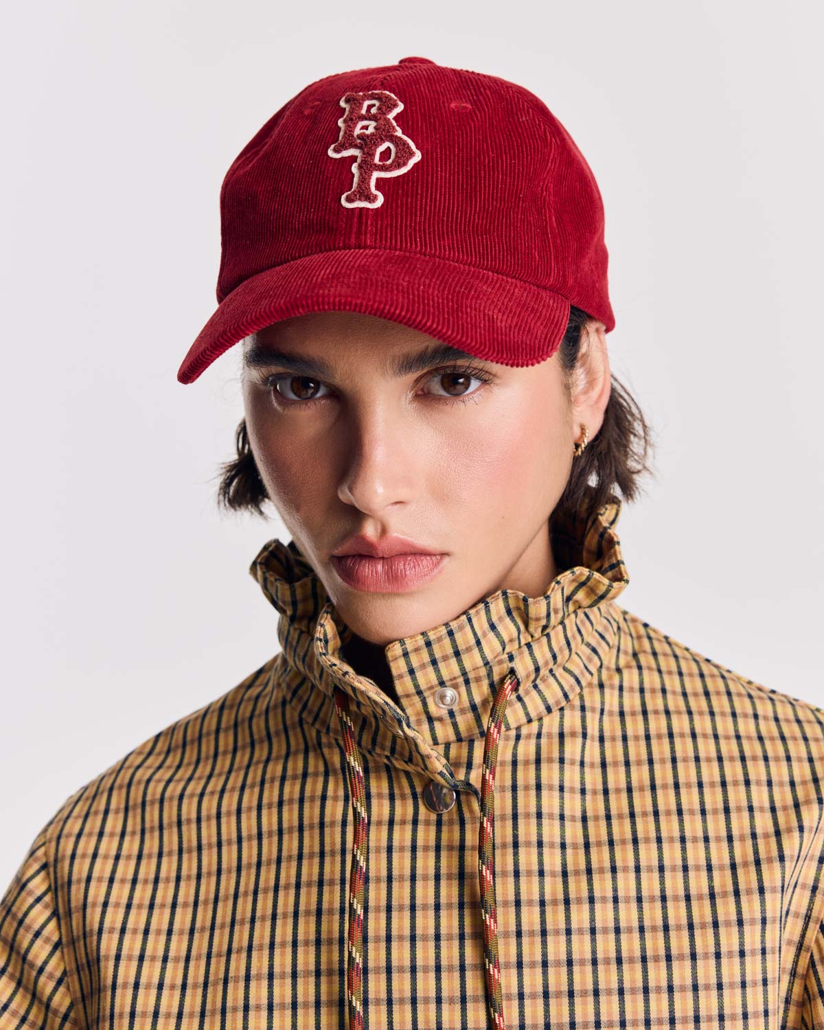 Casquette Berger velours bordeaux
