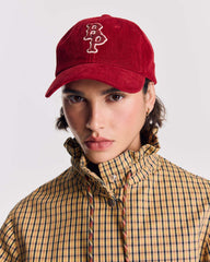 Casquette Berger velours bordeaux