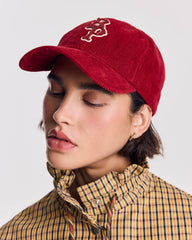 Casquette Berger velours bordeaux