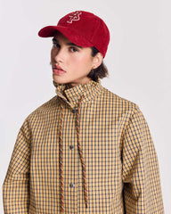 Casquette Berger velours bordeaux