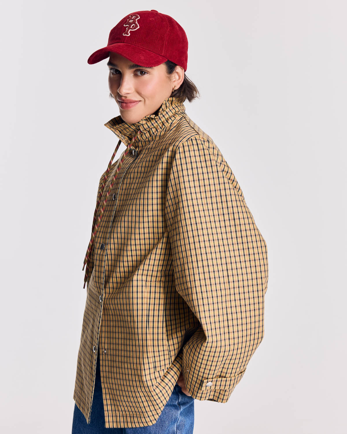 Casquette Berger velours bordeaux