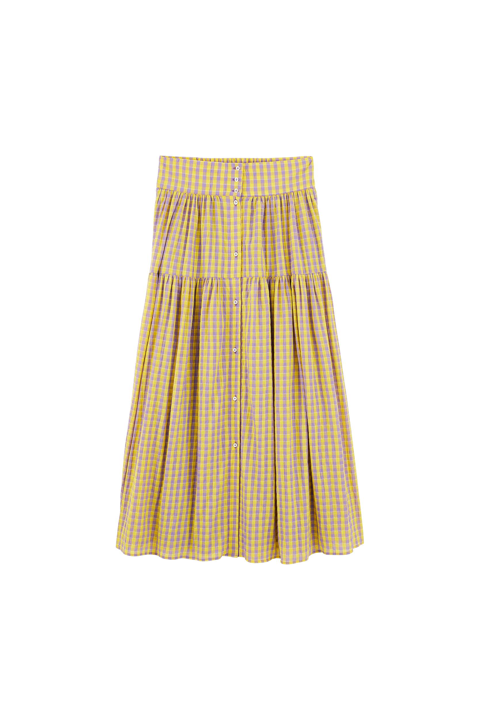 Jupe Salina vichy jaune et violet