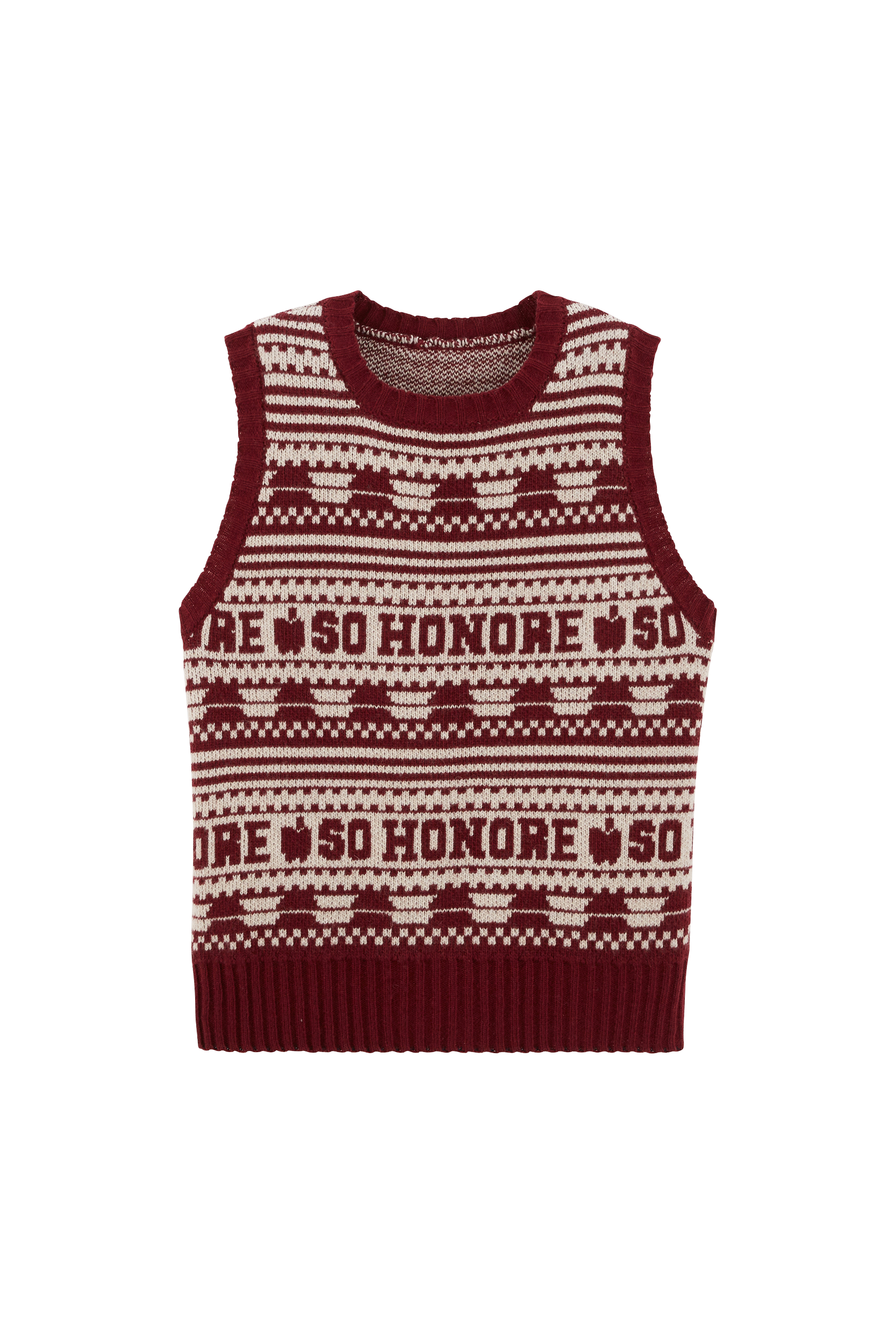 Pull Kurt bordeaux et beige
