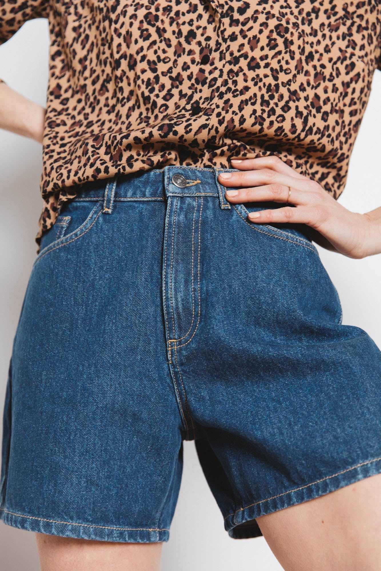 Short Maylone bleu midi