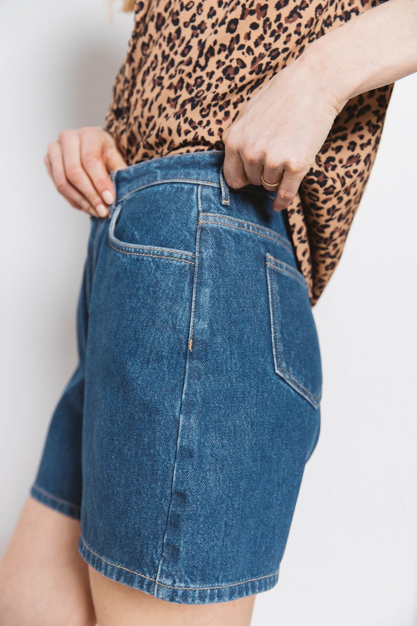 Short Maylone bleu midi
