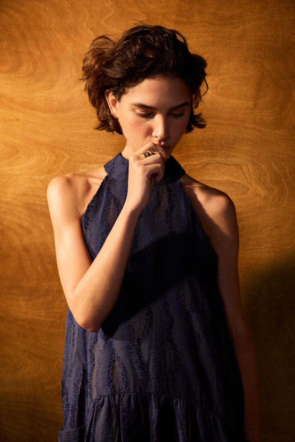 Robe Daphne bleu marine