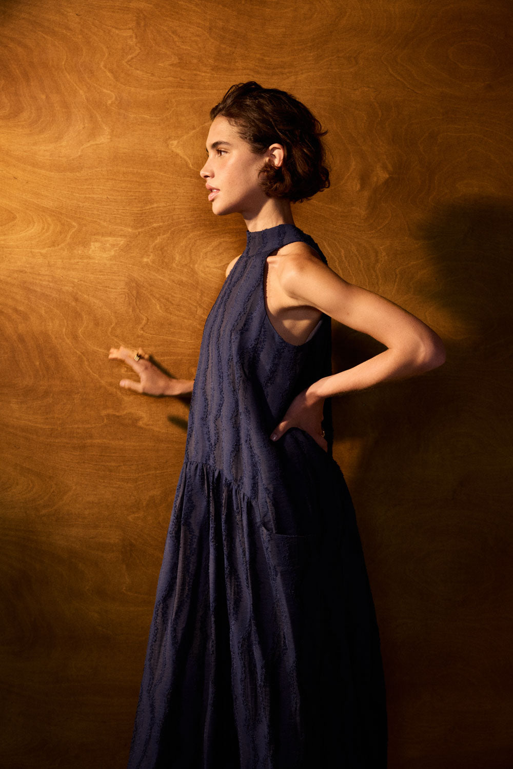 Robe Daphne bleu marine
