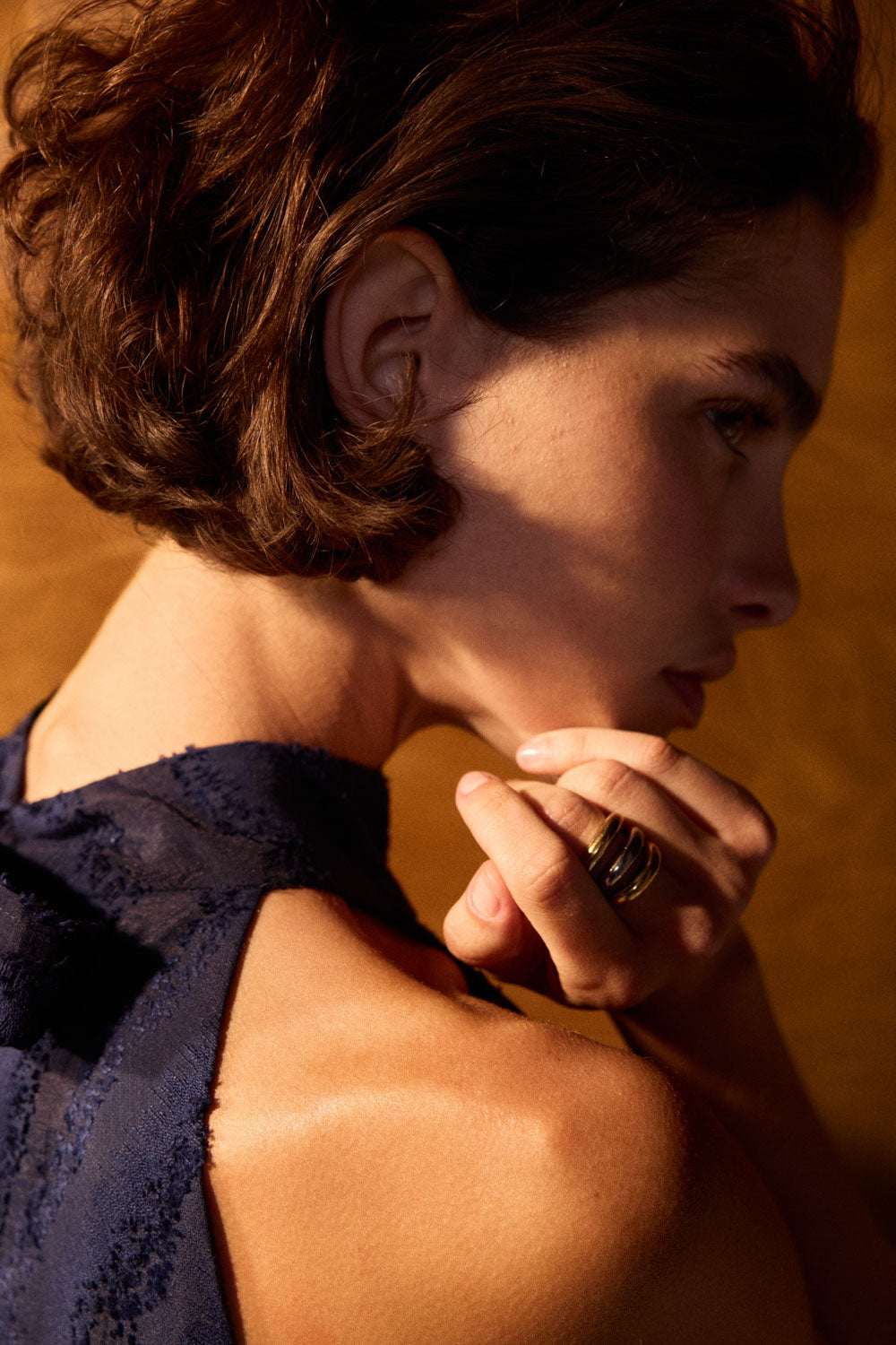 Robe Daphne bleu marine