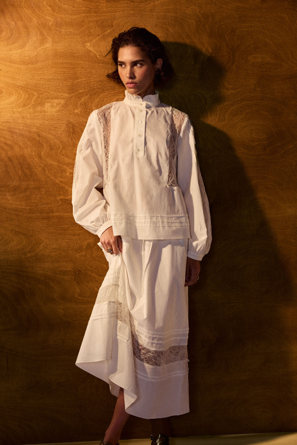 Jupe Lidia blanc naturel