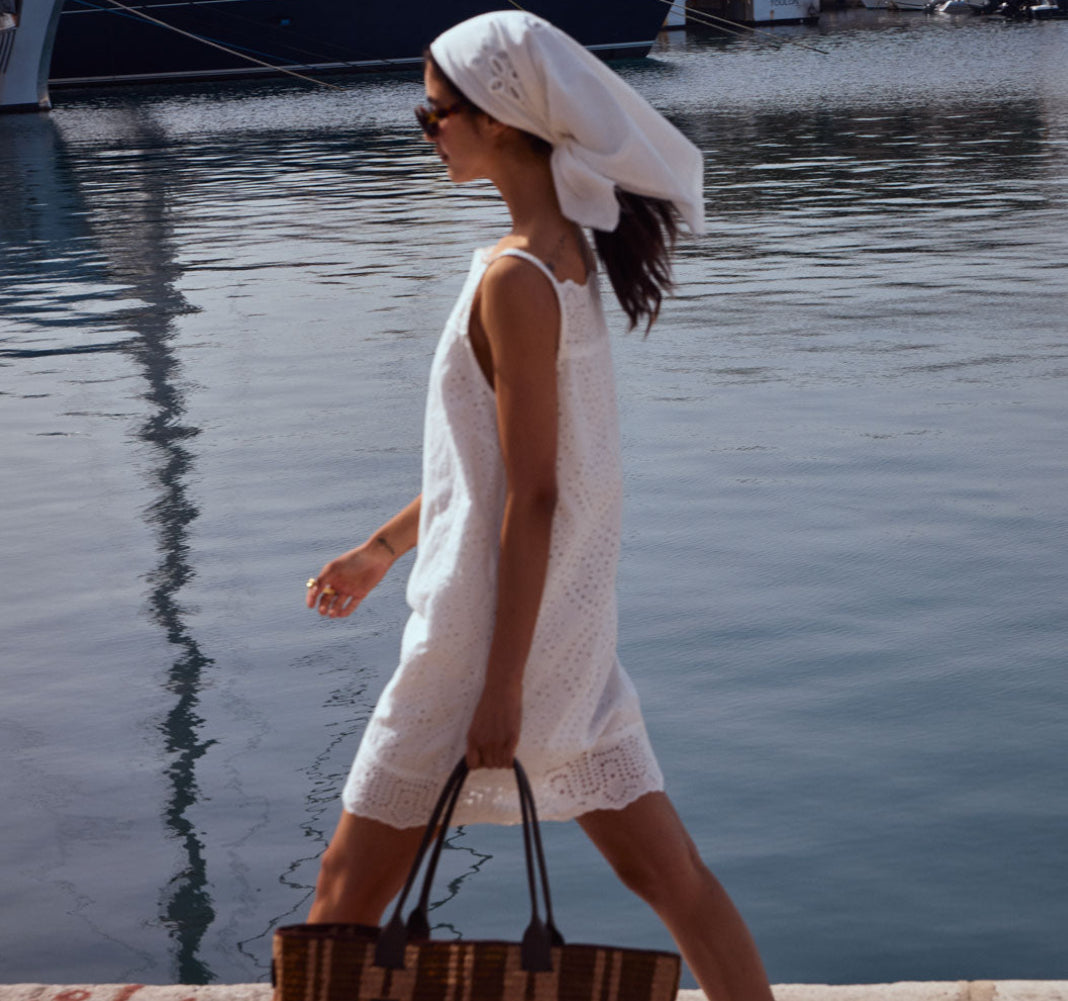 Robe Nerida blanc naturel