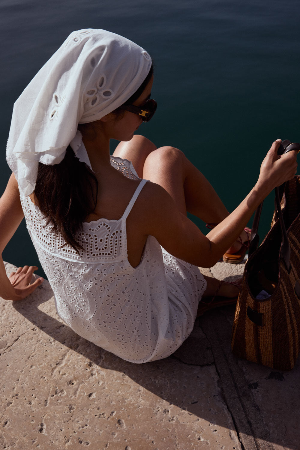 Robe Nerida blanc naturel