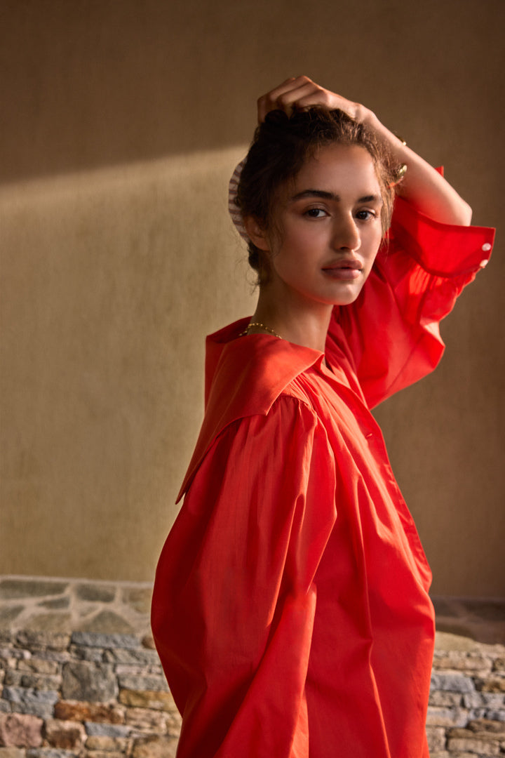 Robe Celestine rouge coquelicot