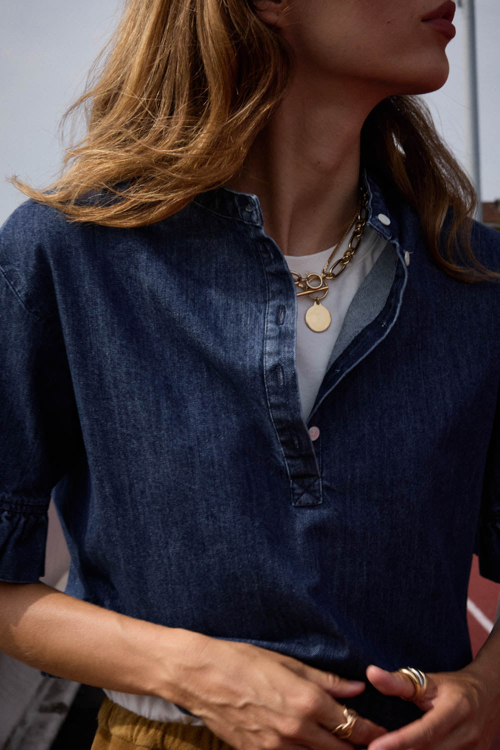 Blouse Constantine bleu chambray foncé