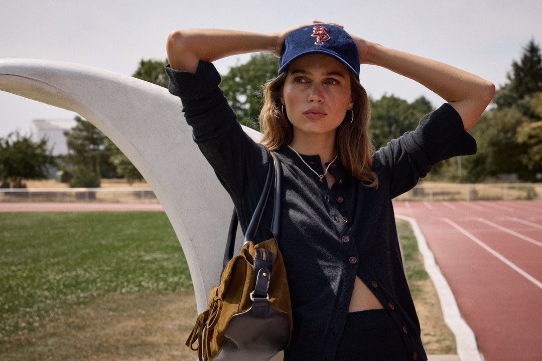 Casquette Berger velours bleu marine