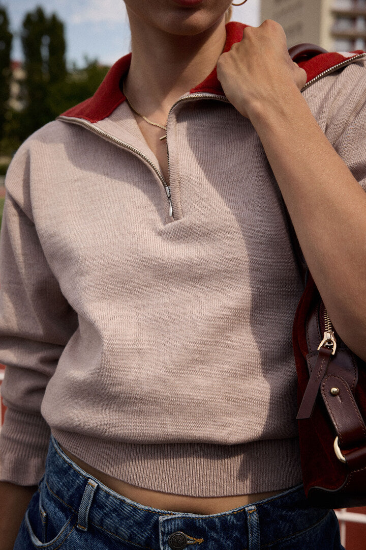 Pull Lila beige et rouille