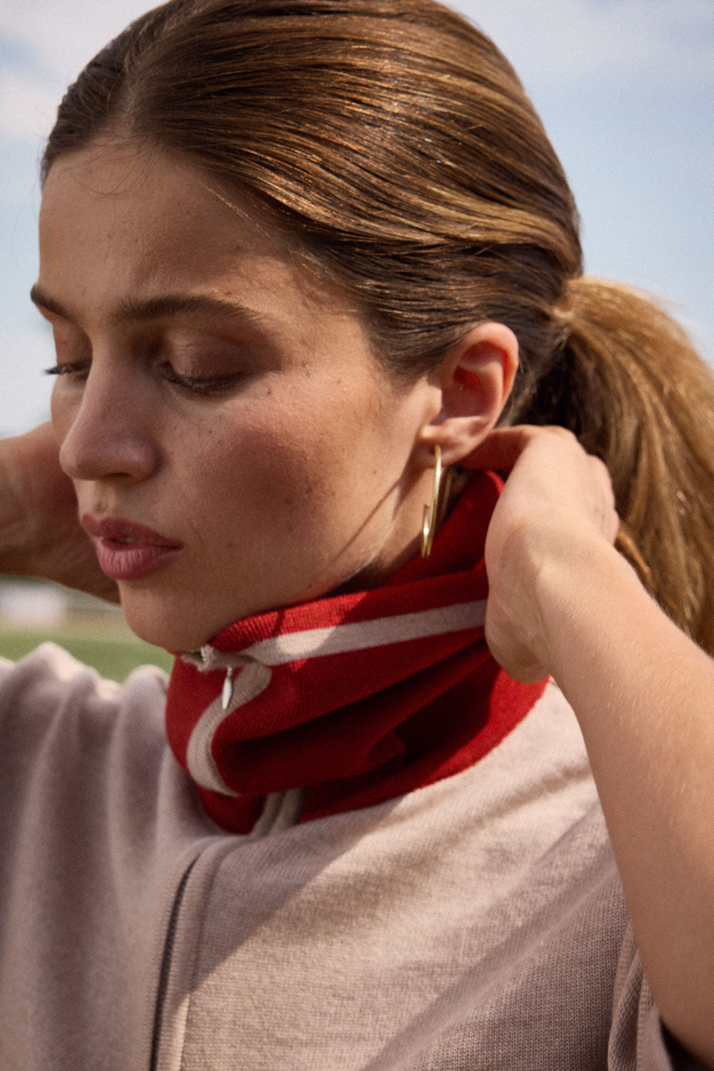 Pull Lila beige et rouille