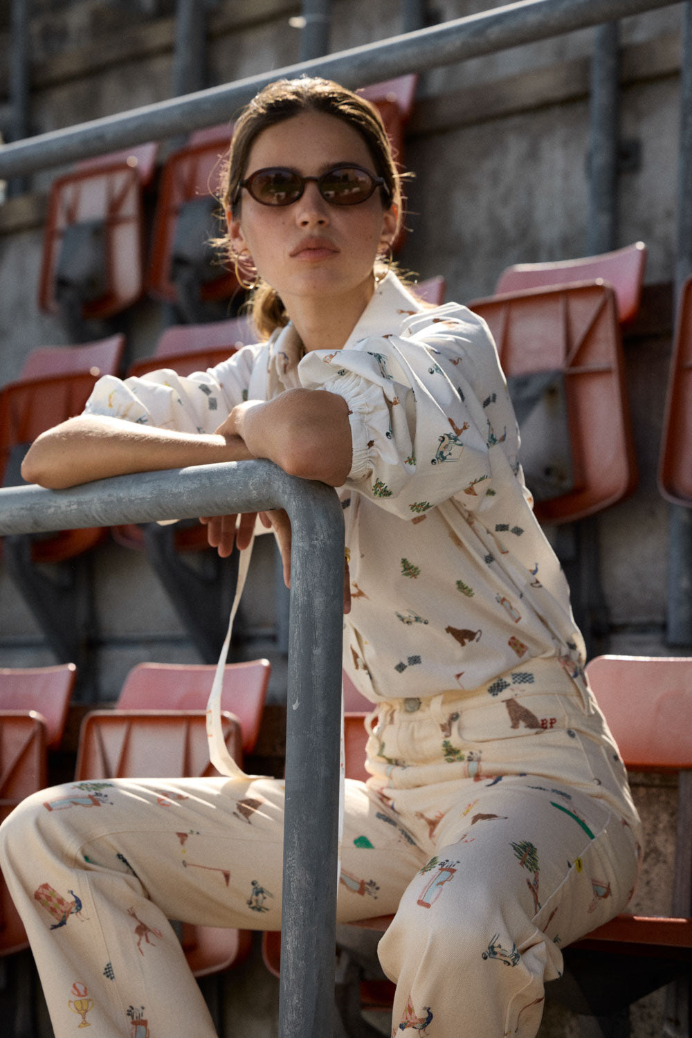 Chemise Ingrid imprimé Golf écru