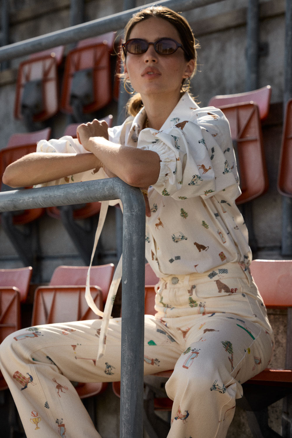 Chemise Ingrid imprimé Golf écru