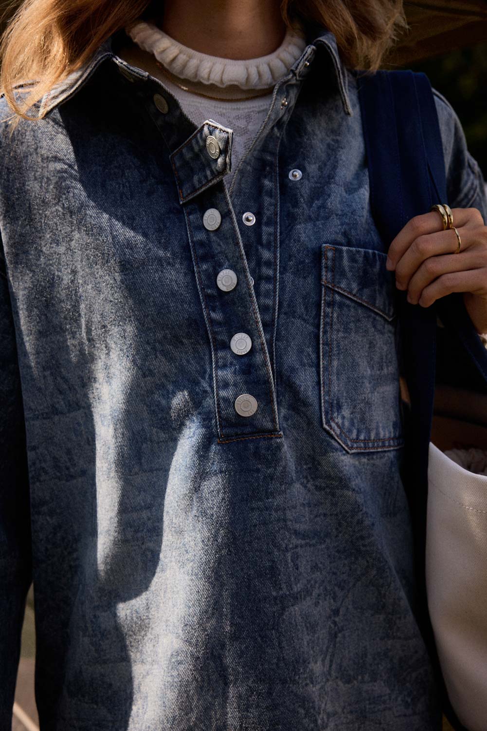 Robe Deborah bleu chambray foncé