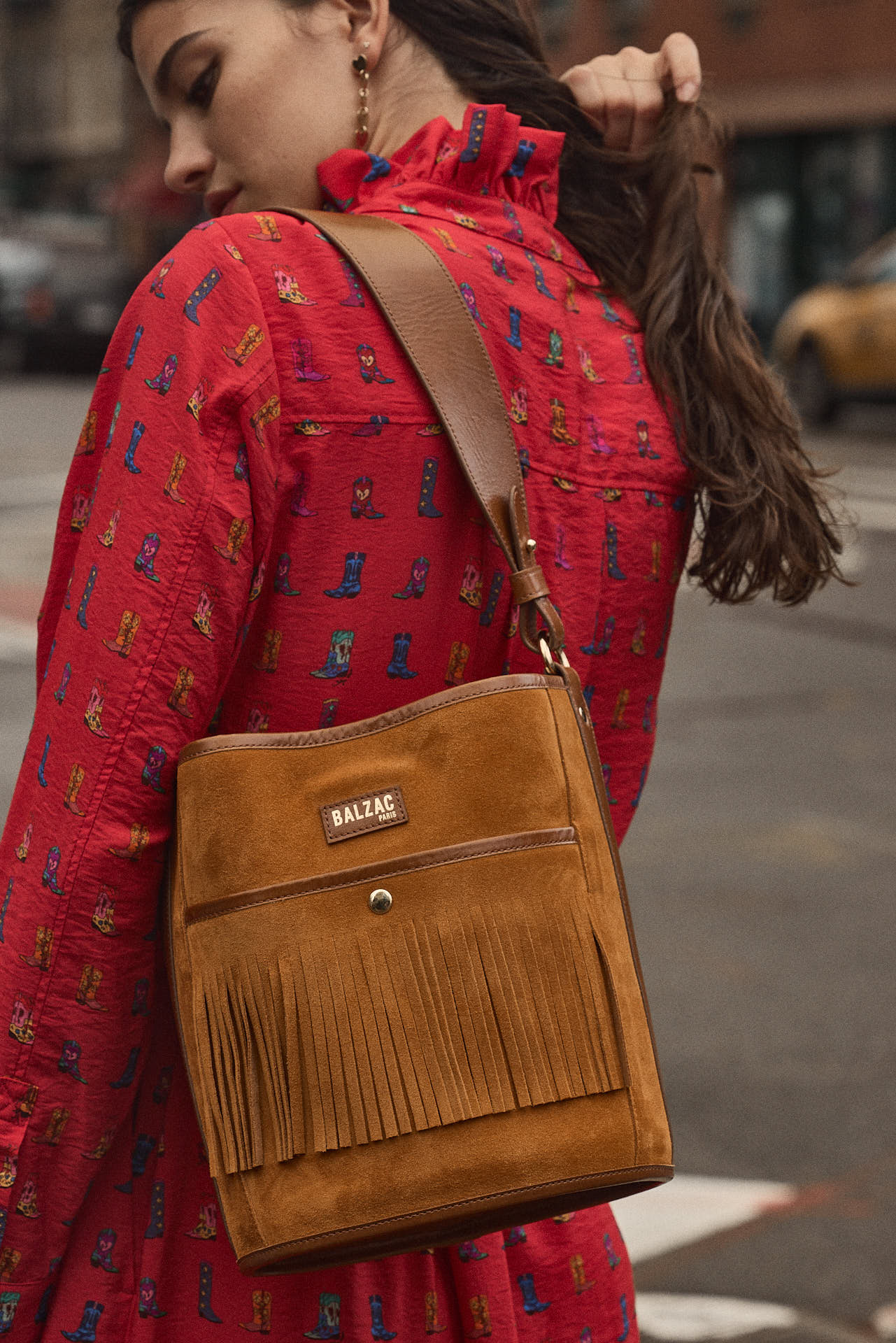 Sac Sofia franges camel