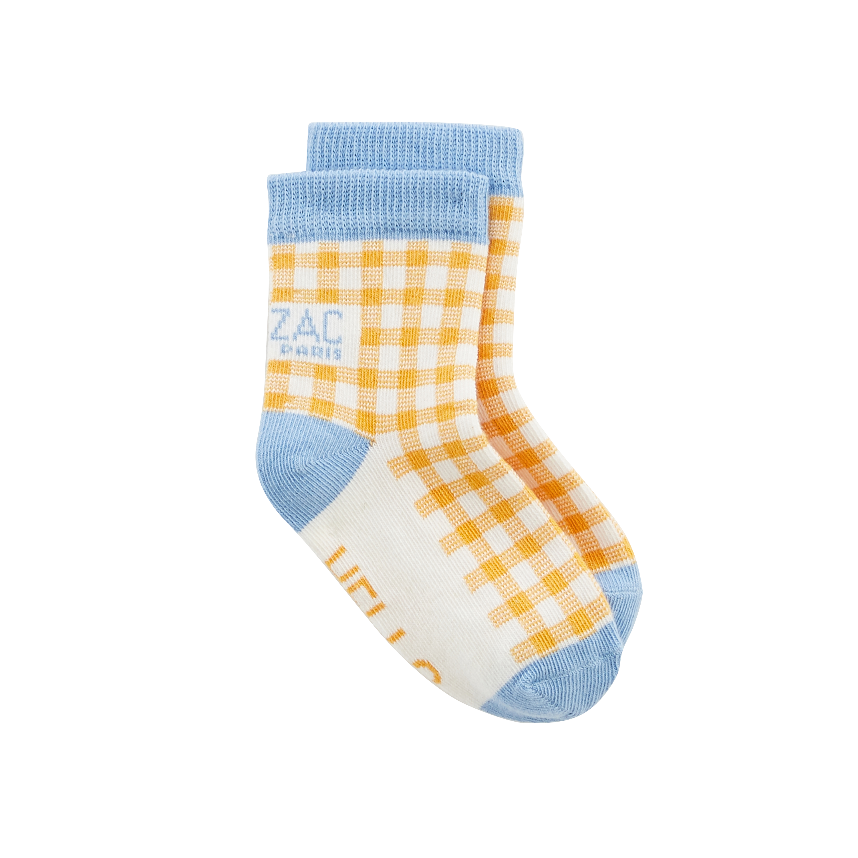 Chaussettes Fricadelle carreaux jaune