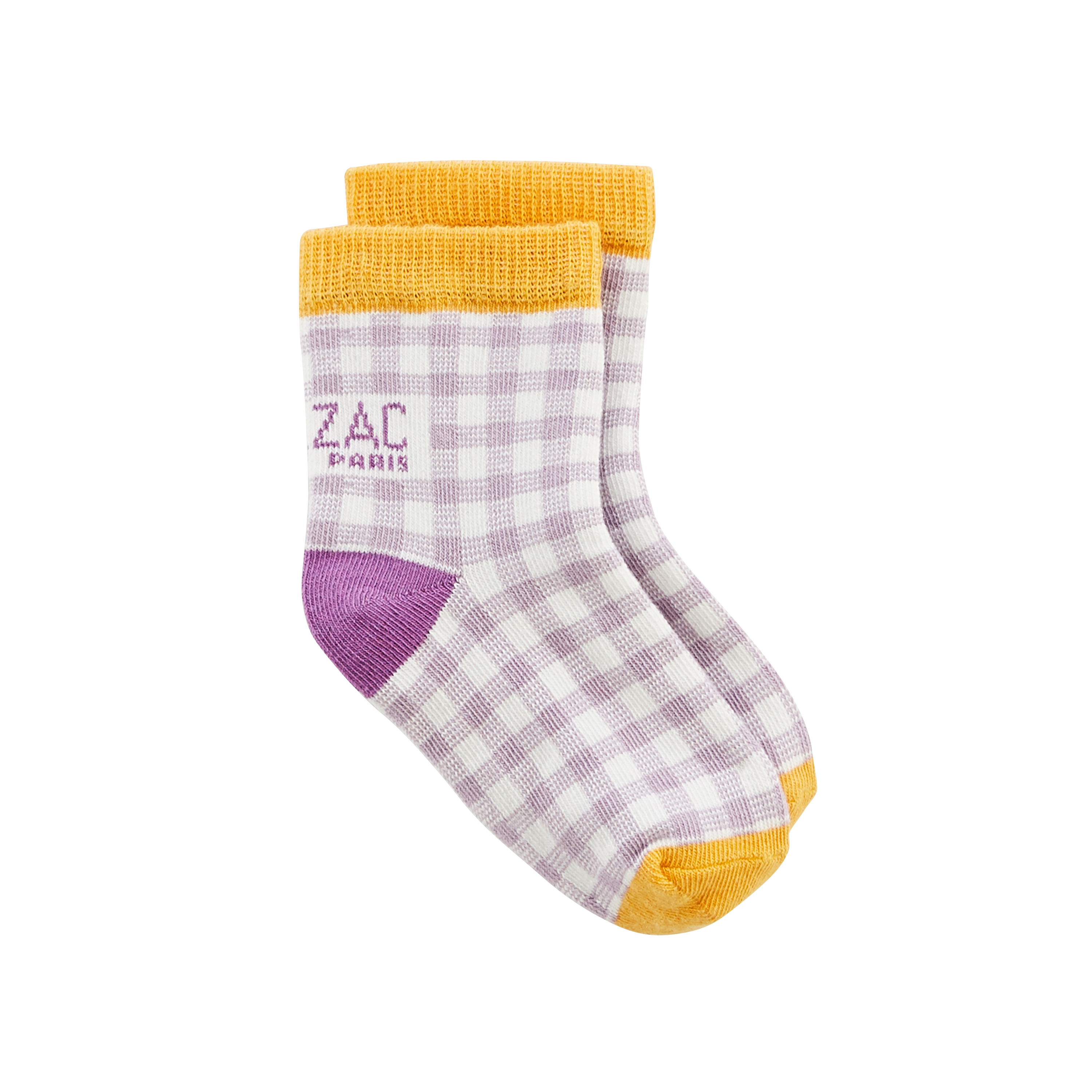 Chaussettes Fricadelle carreaux violet